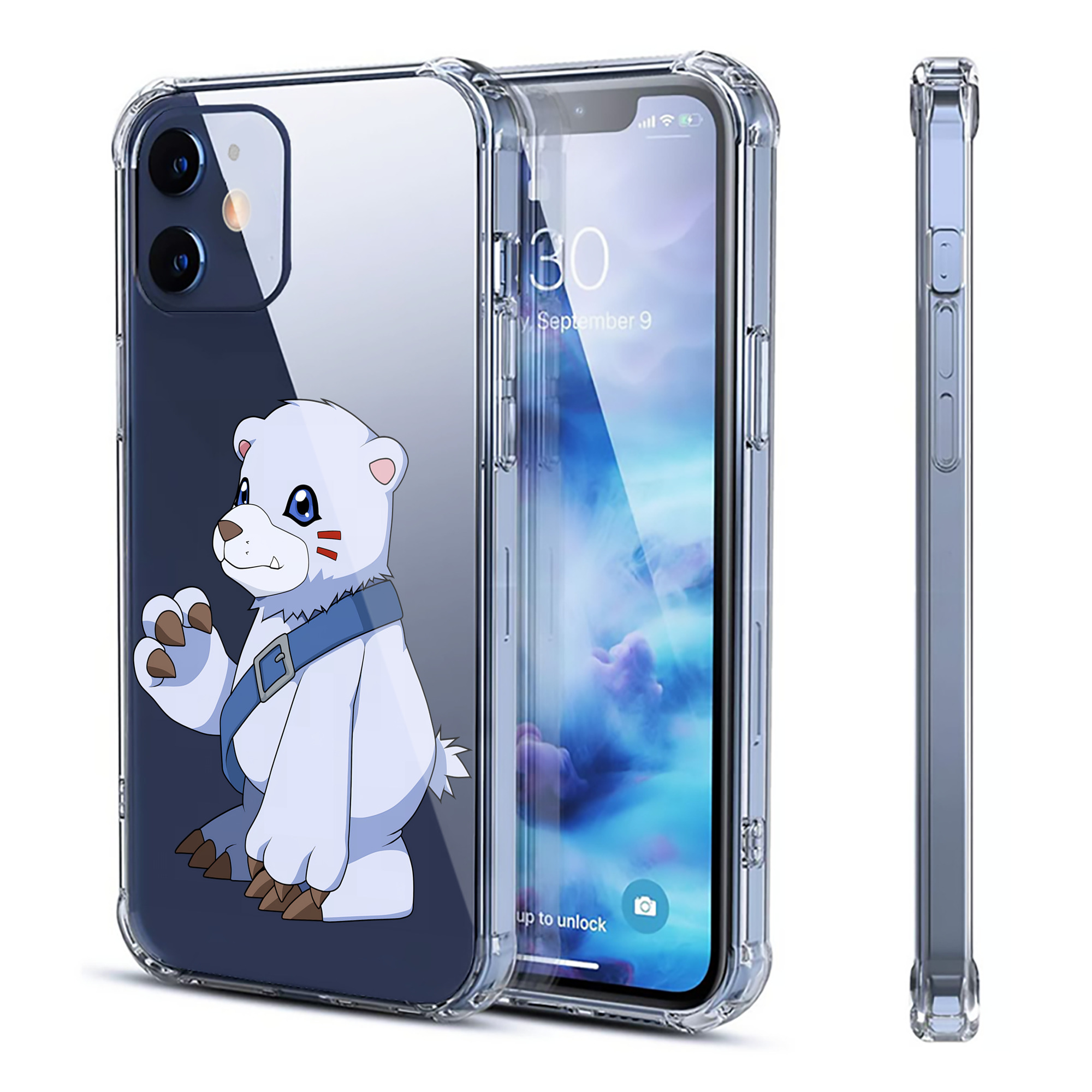 （画像用） Digimon デジタルモンスター/デジモン 【iPhone 12シリーズ対応】透明スマホケース（クリアソフトケース）